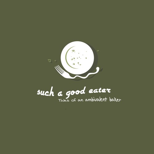 Plate logo with the title 'Logo for a cooking blog'