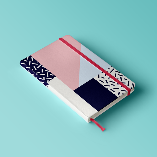 Navy design with the title 'Notebook surface pattern'