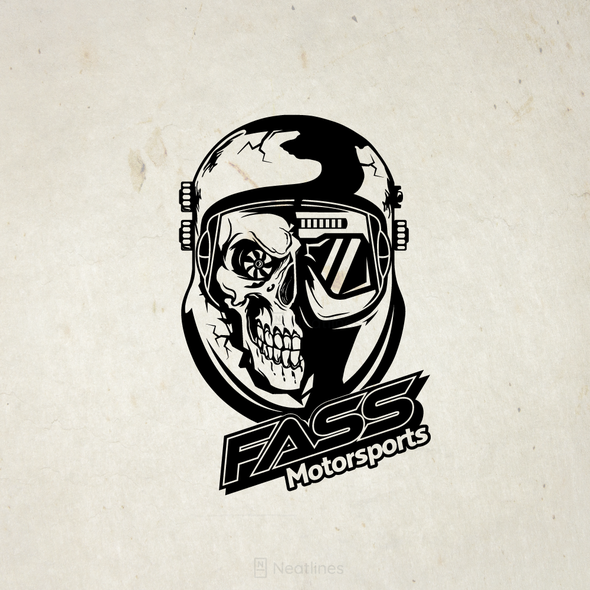 Motorsport design with the title 'Skull logo'