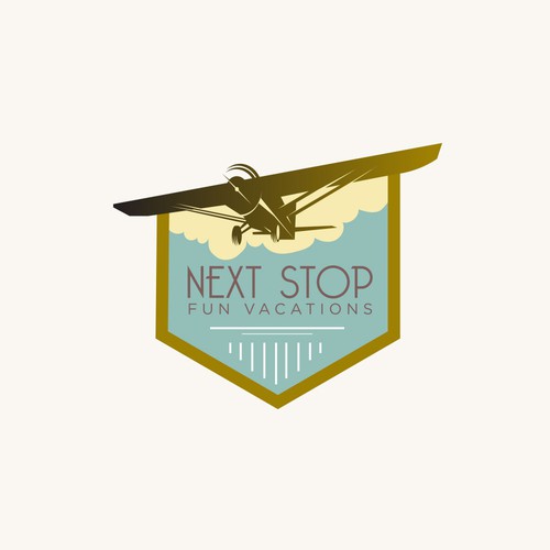 Art Deco design with the title 'travel logo'