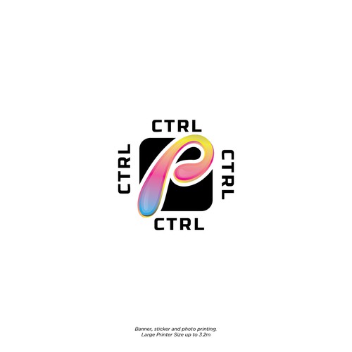 Solid logo with the title 'Logo Concept for CTRL P Printing '