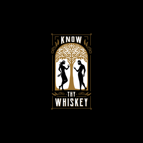 Bourbon logo with the title 'Design an eye-catching logo for an educational whiskey site'