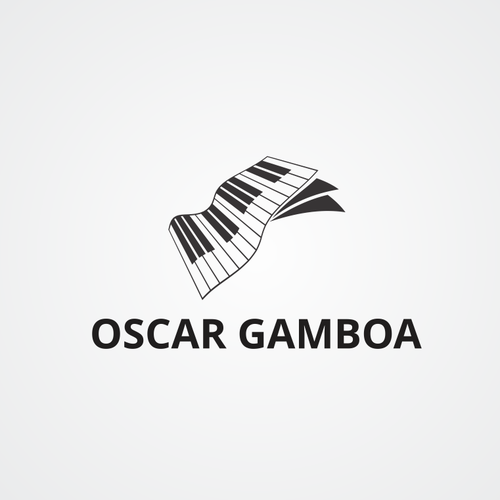 Literal logo with the title 'bold logo for musician keyboardist '