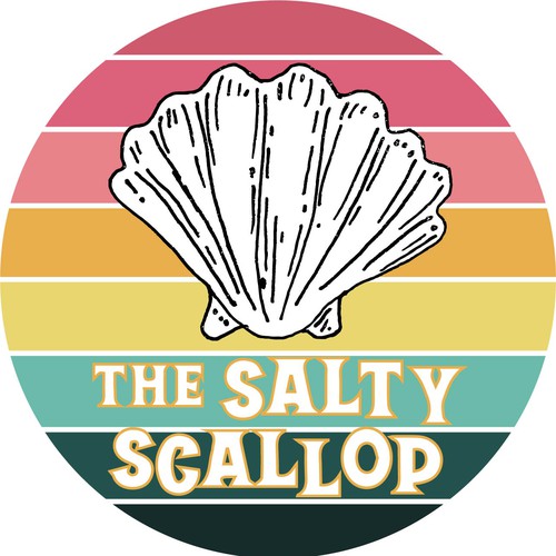 Shell logo with the title 'The Salty Scallop'