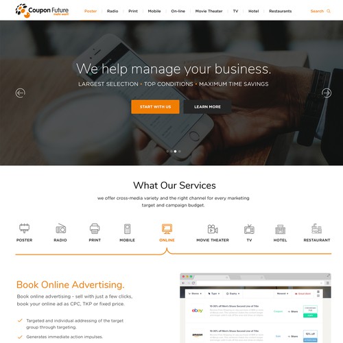 Coupon design with the title 'Coupon Future'