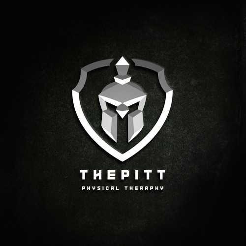 Spartan helmet logo with the title 'The PITT physcial therapy'