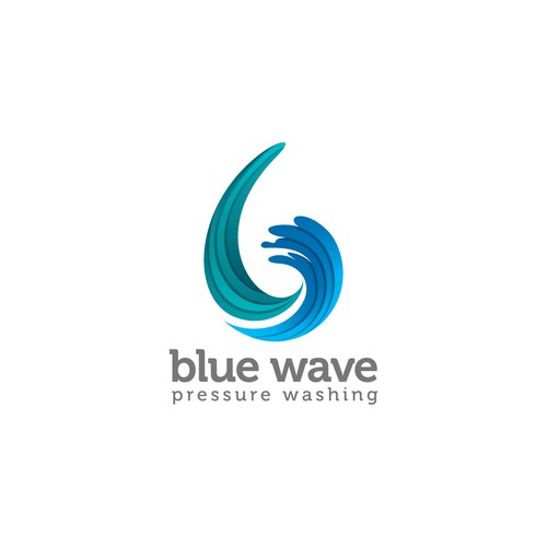 Splatter design with the title 'Blue wave Logo'