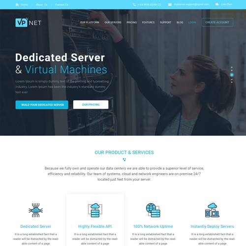 Consultant website with the title 'VP.Net'