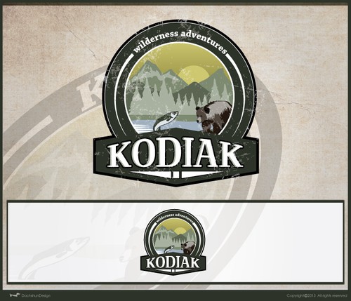 Wilderness design with the title 'Kodiak Wilderness Adventures'