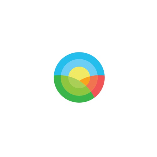 Sun brand with the title 'Abstract Colorful Logo'