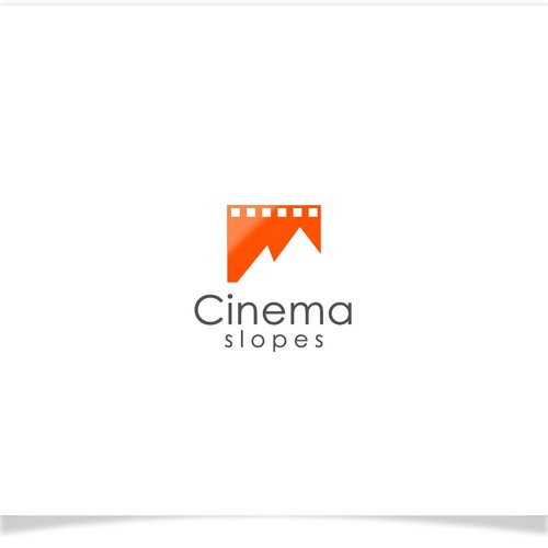 Web design logo with the title 'Cinema Slopes'