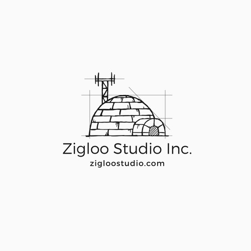 Architecture logo with the title 'Zigloo studio Logo'