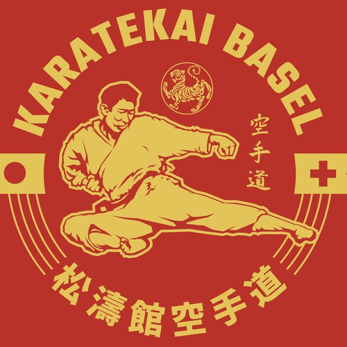 Karate logo with the title 'Logo concepts for a Karate club'