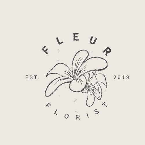Chic logo with the title 'Modern Floral Sketch with Vintage Layout'