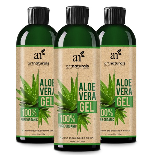 Beauty label with the title 'Clean and modern organic label design'