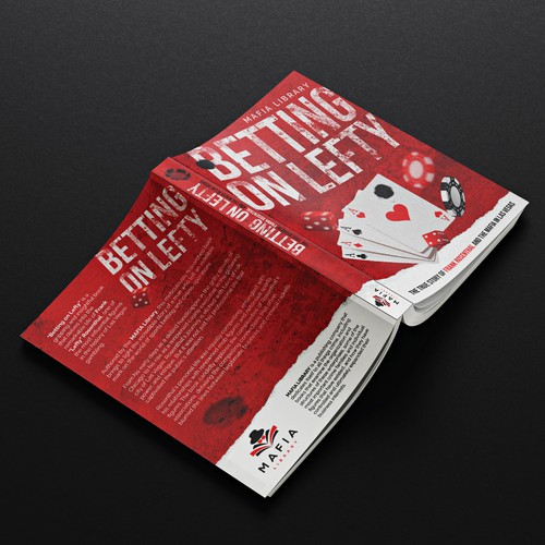 Mafia design with the title 'Betting on Lefty Book Cover Design'