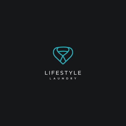 Dry cleaner logo with the title 'Laundry'