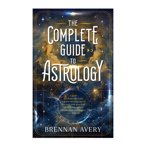 Night sky design with the title 'Book cover design'