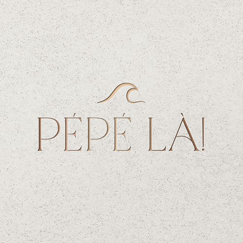 Beachwear design with the title 'Beach accessories brand'