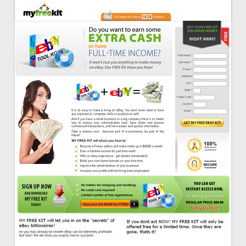 Cash logo with the title 'eBay Home Based Opportunity Website (Direct Response)'