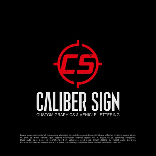 Sign logo with the title 'CALIBER SIGN'