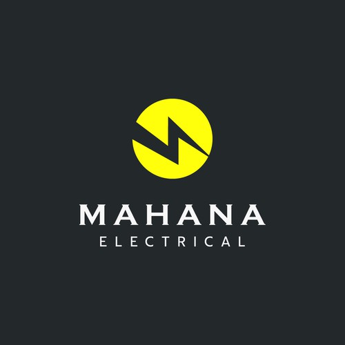 Electrical logo with the title 'Mahana Electrical'