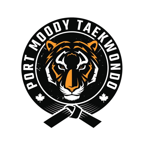 Taekwondo logo with the title 'Taekwondo academy logo'