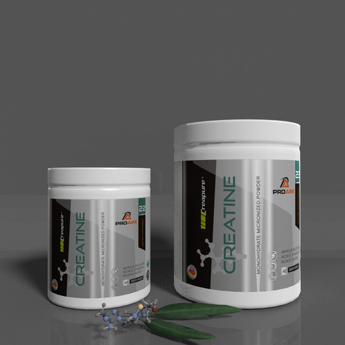 Nutrition label with the title 'Label design for nutritional sapplement'