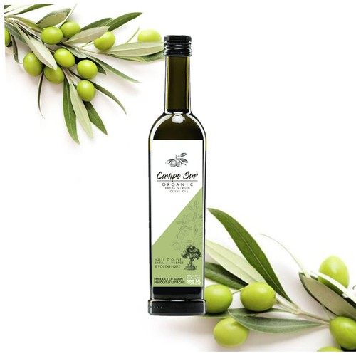 Olive oil label with the title 'Label design'