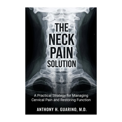 Paperback book cover with the title 'The Neck Pain Solution: A Practical Strategy for Managing Cervical Pain and Restoring Function'