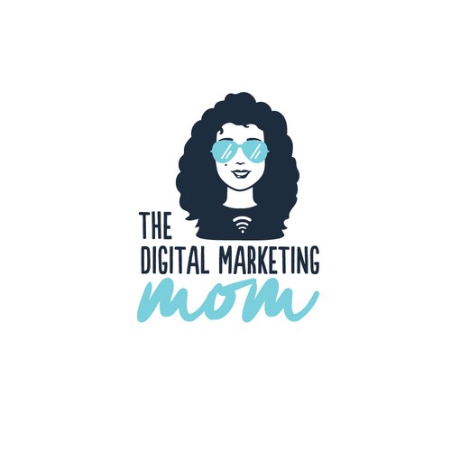 Rock logo with the title 'Quirky Logo for a Digital Marketing Mom'