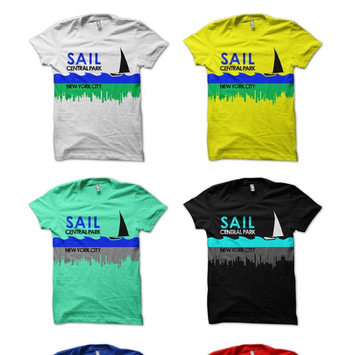 Boat t-shirt with the title 'Central Park T-shirt design'