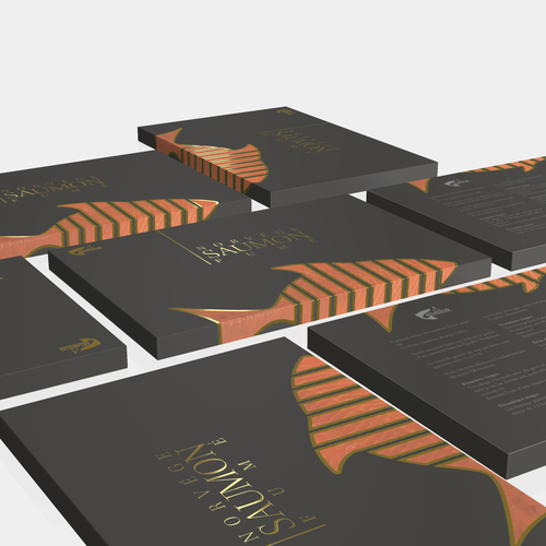French design with the title 'Pochette saumon fumé packaging design'
