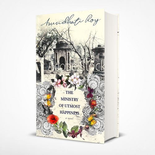 Landscape book cover with the title 'The Ministry of Utmost Happiness'
