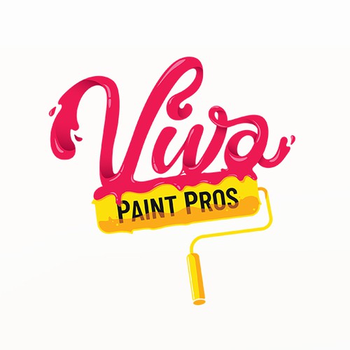 Paint design with the title 'Vibrant Logo for a painting company'