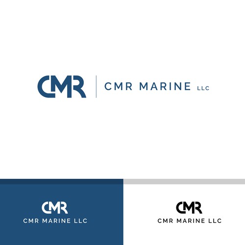 Professional brand with the title 'CMR Marine Logo'