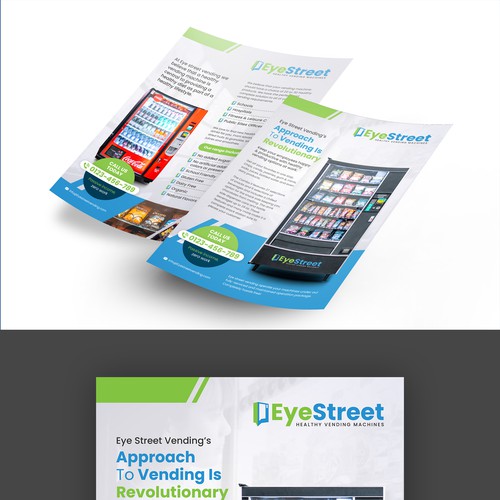 Promotional design with the title 'Vending Machine Brochure'