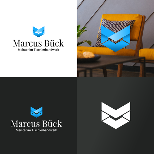 M logo with the title 'Logo Concept for Marcus Buck'