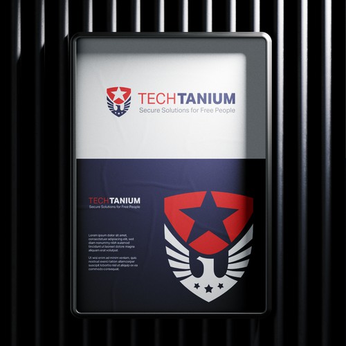 Secure design with the title 'Conceito de logotipo forte para TechTanium'