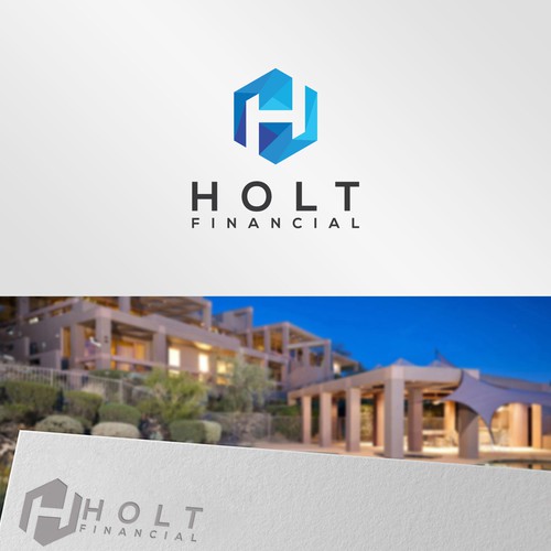 Hexagon brand with the title 'Fin-Tech Seeking Global Logo'