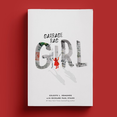 Newspaper design with the title 'Garbage Bag Girl'