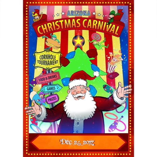 Christmas artwork with the title 'Christmas Carnival'
