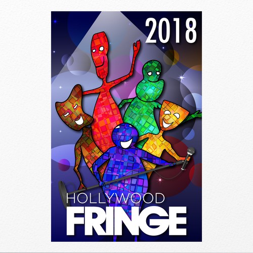 Crazy design with the title 'Hollywood Fringe Festival'