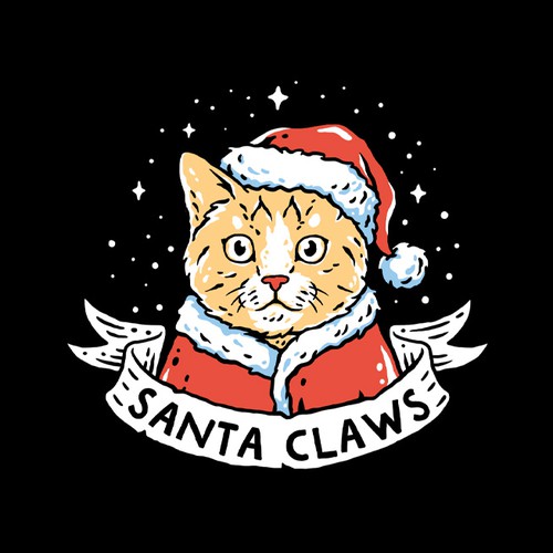 Retail t-shirt with the title 'Santa Claws'