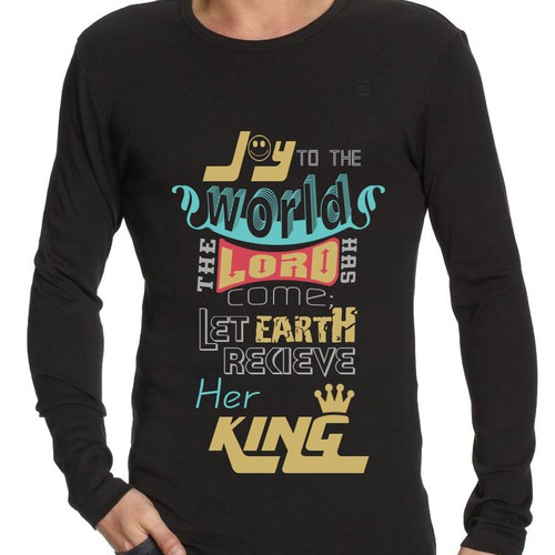 Religious t-shirt with the title 'Created a "Joy to the World" Youth Sunday shirt!'