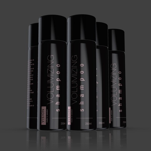 Shampoo packaging with the title 'Shampoo Bottle design'