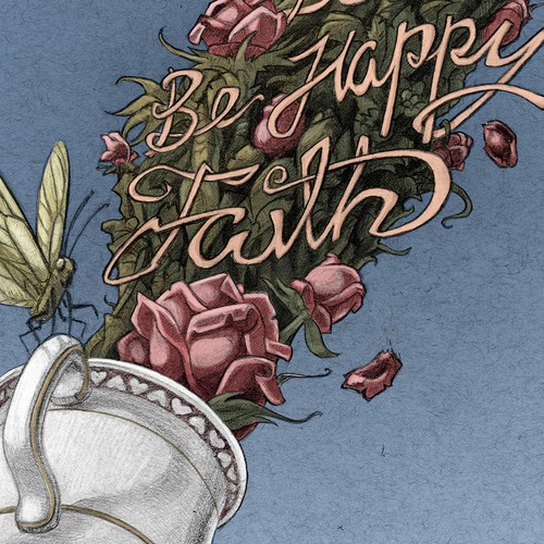 Love artwork with the title 'Rose Tea'