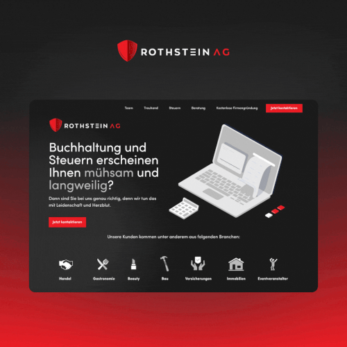 Investment website with the title 'RothsteinAG'