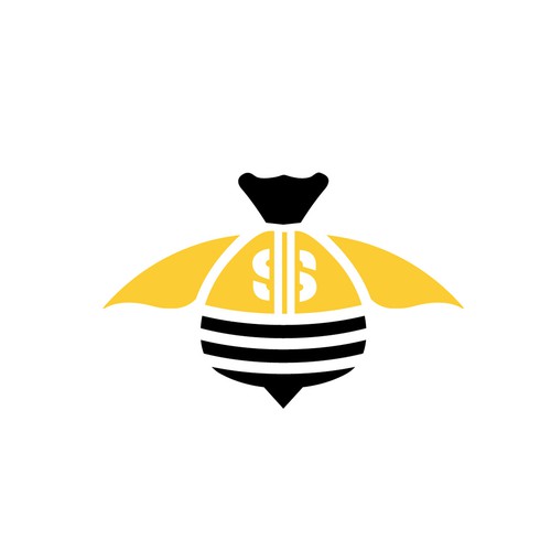 Money bag logo with the title 'financial bee'