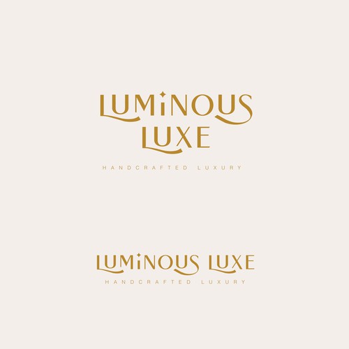 Mystical logo with the title 'LUMINOUS LUXE'